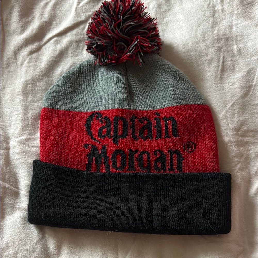 Captain Morgan Red and Black Beanie